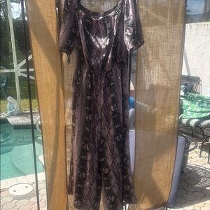 Tru Destiny Pink and Gray Snake Print Dress